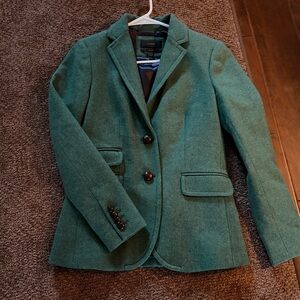 J. Crew Wool Herringbone H acking Jacket 2 (rare color)
